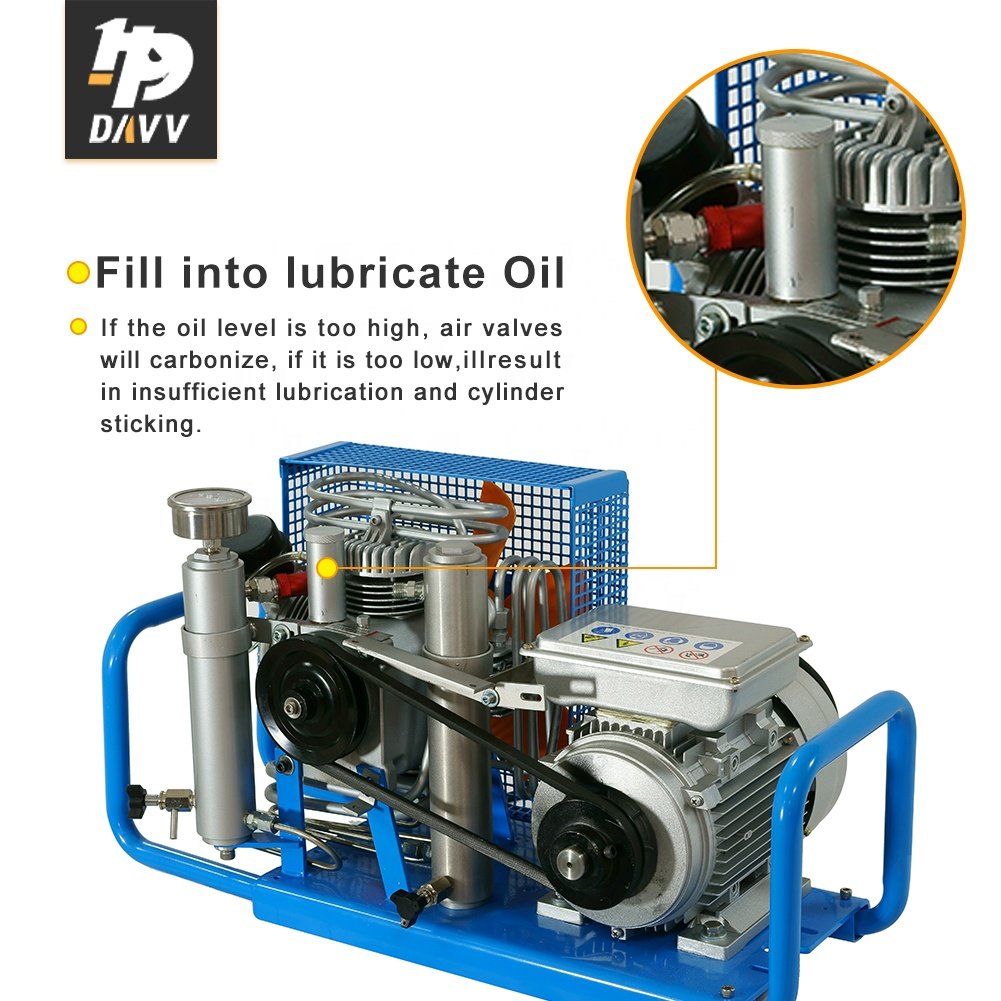 DMC 200bar 3000psi 300bar 4500psi High Pressure scuba Diving air Compressor for Sale