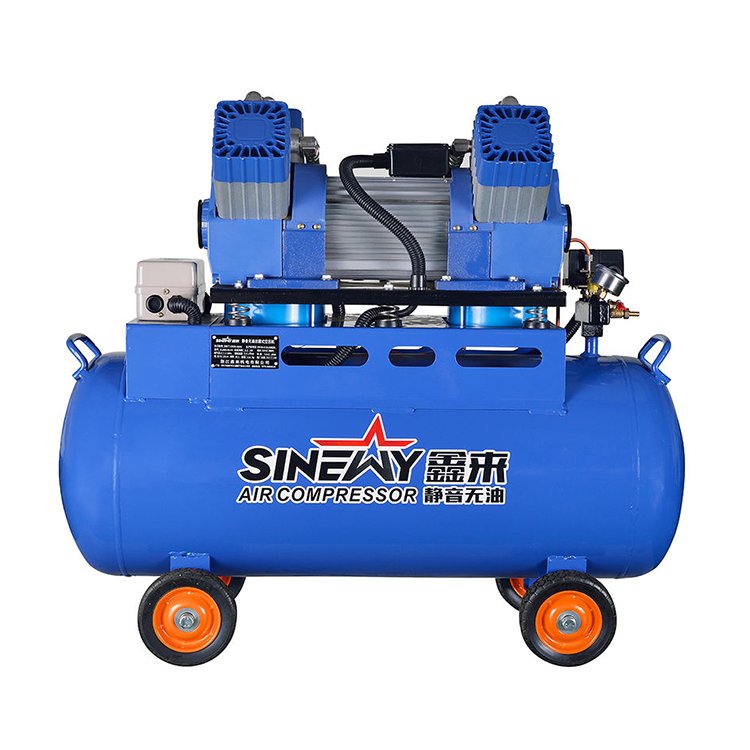 Sinewy Ce Certificate 90L Tank Industrial Heavy Duty Oil Free Air Compressor Spray Painting Compressors for Medical Dental