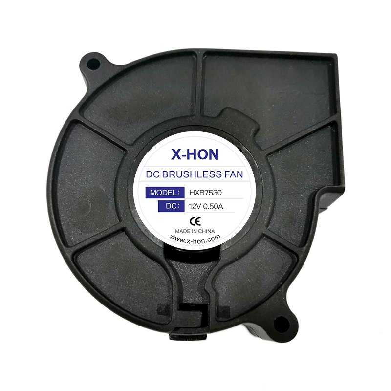 7530 Low Noise High CFM DC 12V 24 V Brushless Centrifugal Cooling Fan Micro Exhaust Cooling Fan High Airflow DC Centrifugal Fan