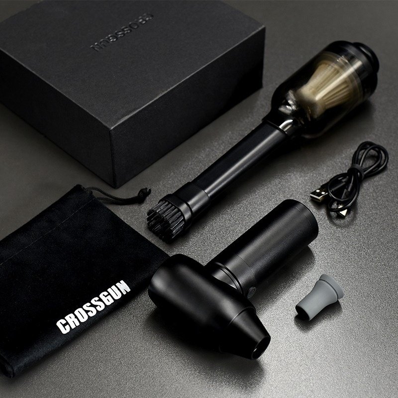 CROSSGUN Mini Strong Jet Turbo Fan Multifunctional Blowing Suction Electric B1Integrated Vacuum Cleaner Dust Elimination Blower