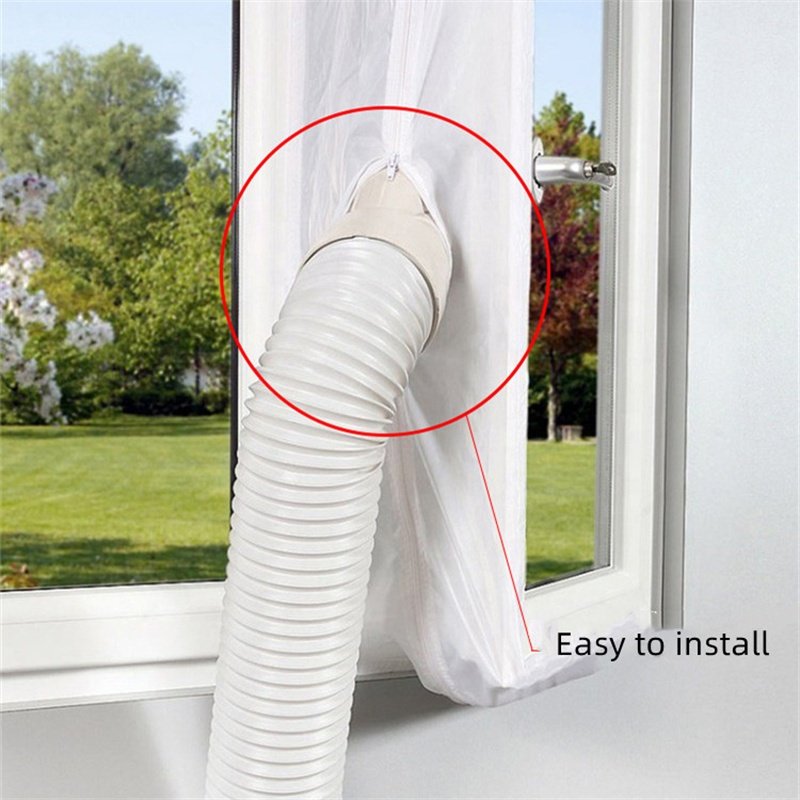 16.9Inch 4PCS Adjustable Length AC Vent Unit Sliding Air Conditioning Window Seal Plates Wholesale Air Conditioner Window Kit