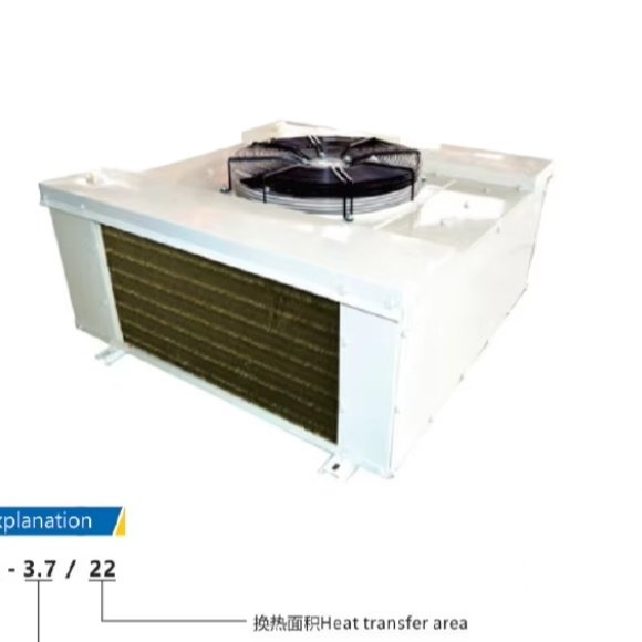 Double-Sided Dual Discharge Blow Flow Air Cooler Condenser Unit Energy Saving Evaporator with Automatic Pump Motor in Cold Room