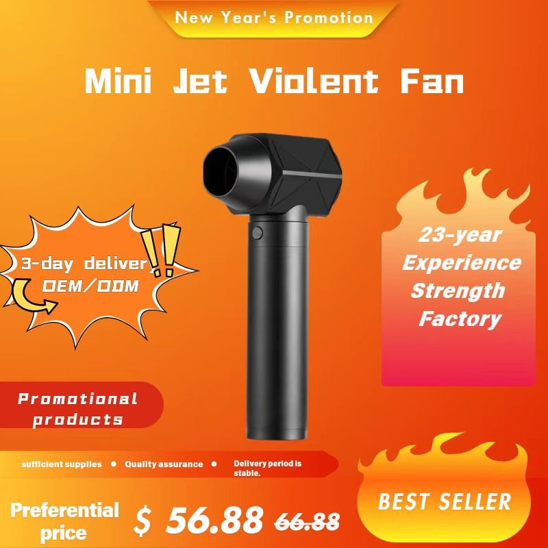 2025 TIKTOK Portable DIY Mini Turbo Jet Fan Electric Air Snow Blower Lithium Battery Car Drying Hot Handheld DIY Electric Blower