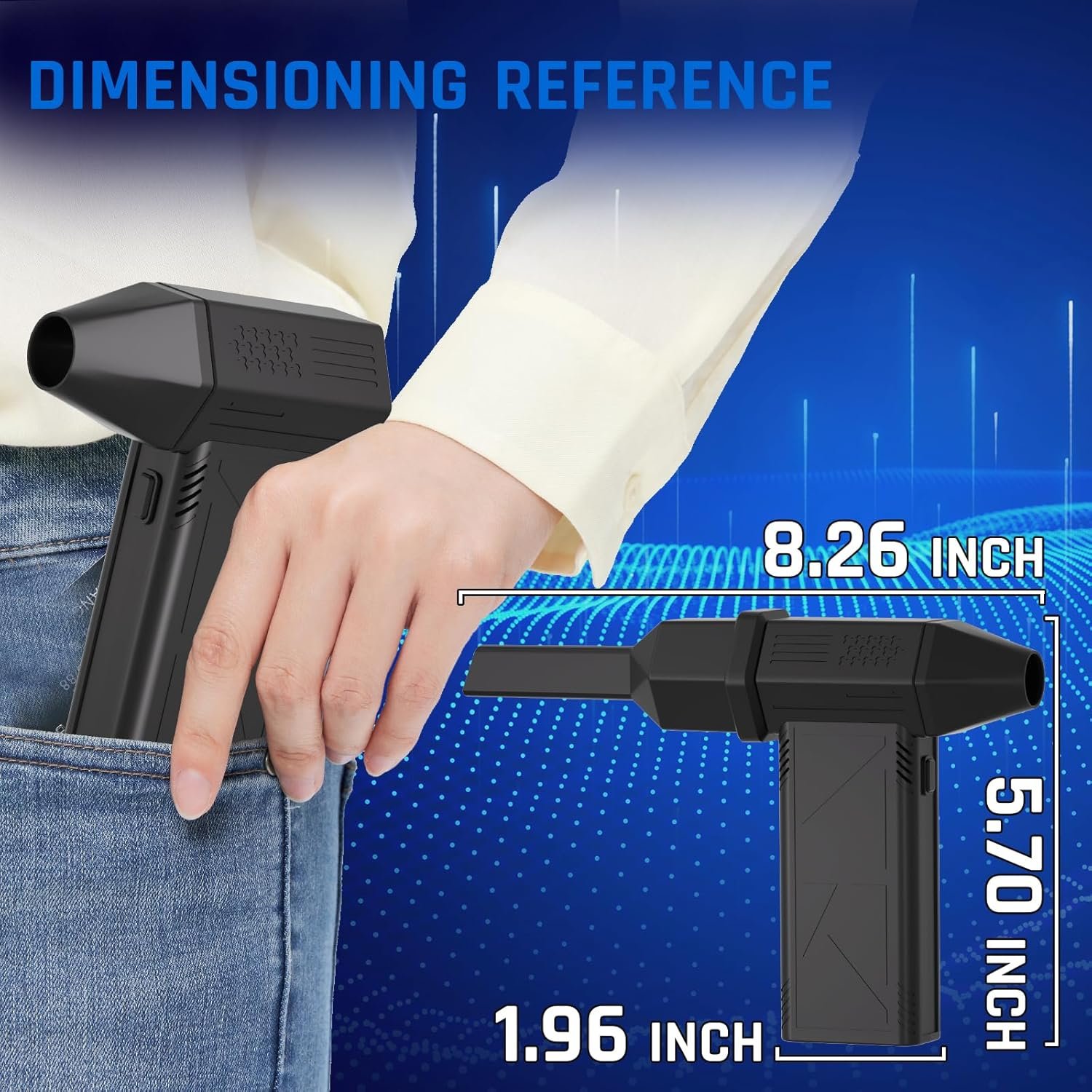 150000rpm Mini Compressed Air Duster Portable Hand Held Fan Electric Small Blower Mini Jet Turbo Fan Jet Fan for Clean