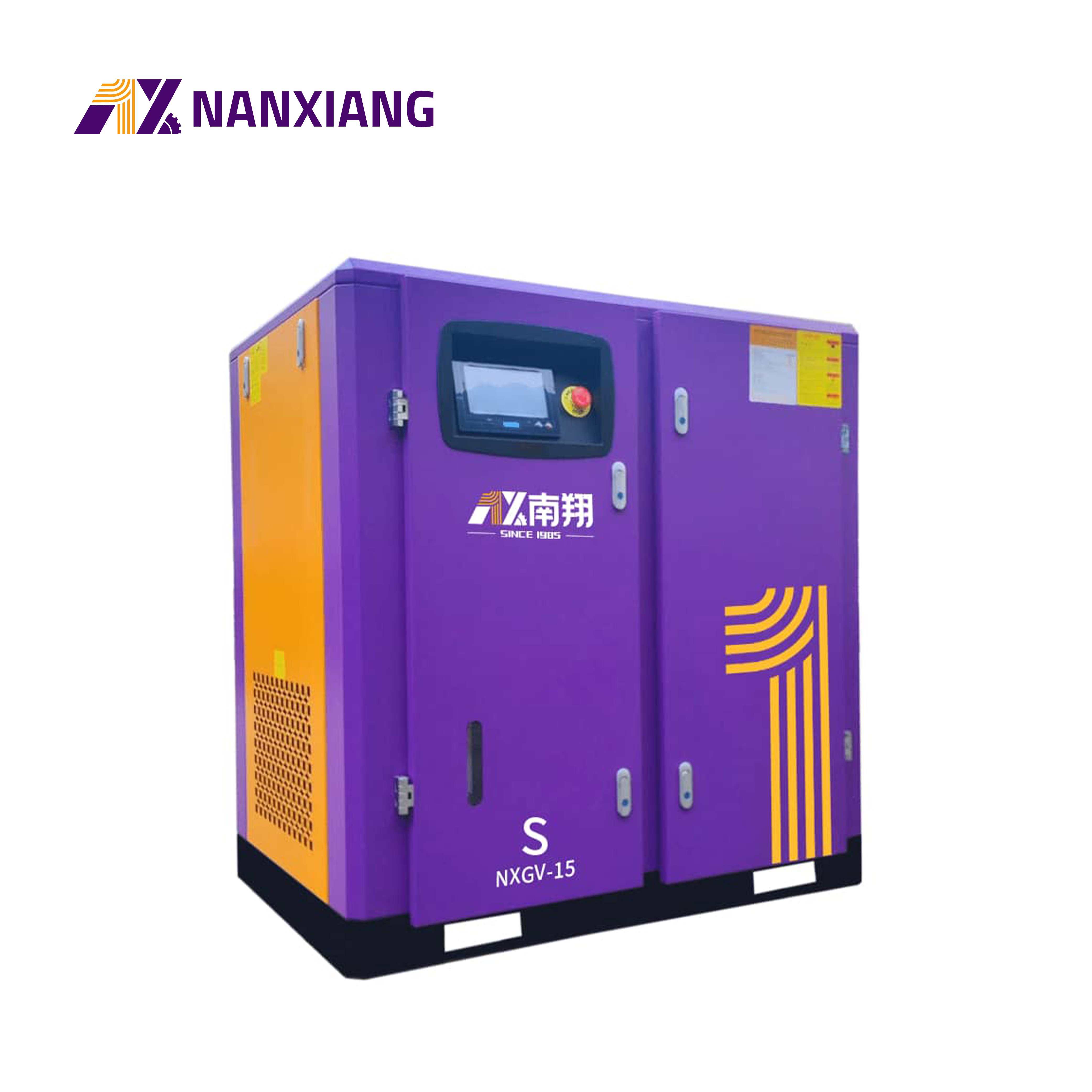 Nanxiang 220kw 300ph High Pressure Compressor with Ghh Air End High Quality Inverter Pm Vsd Rotary Screw Air Compressor