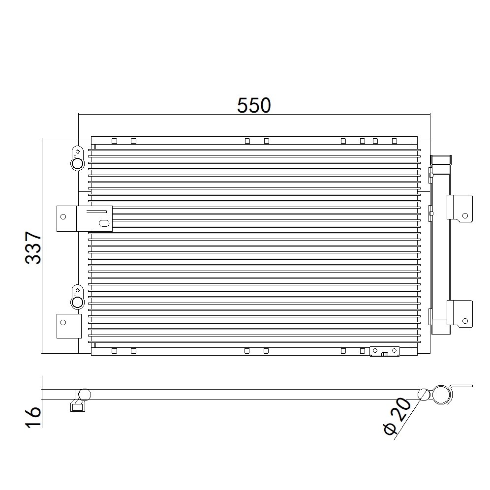 Aftermarket Car Auto Air Conditioning System Auto AC Condenser for MERCEDES BENZ ACELLE ATRON OEM A9795000054