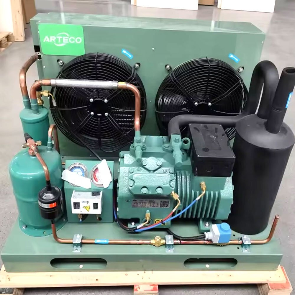 Factory Price 8HP10HP Air-cooled Condenser Unit Evaporative R404a Evaporator Condensing Refrigeration Unit Cold Storage