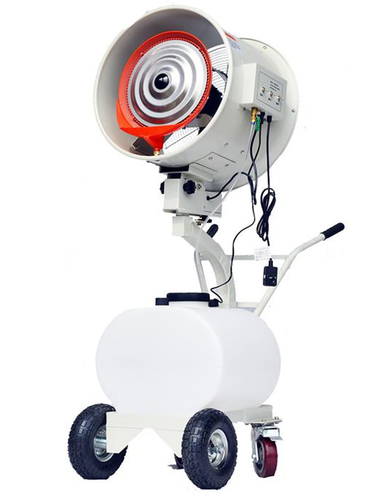 High Speed Industrial Stand Mist Fan Air Cooling Water Spray Farms Factory Workshop Dust Cooling Fan