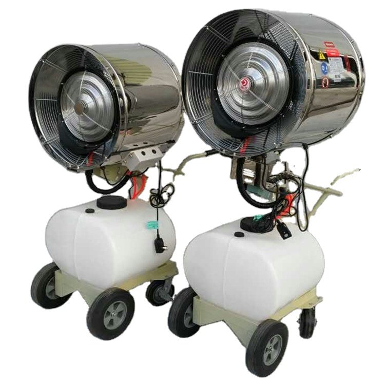 High Speed Industrial Stand Mist Fan Air Cooling Water Spray Farms Factory Workshop Dust Cooling Fan