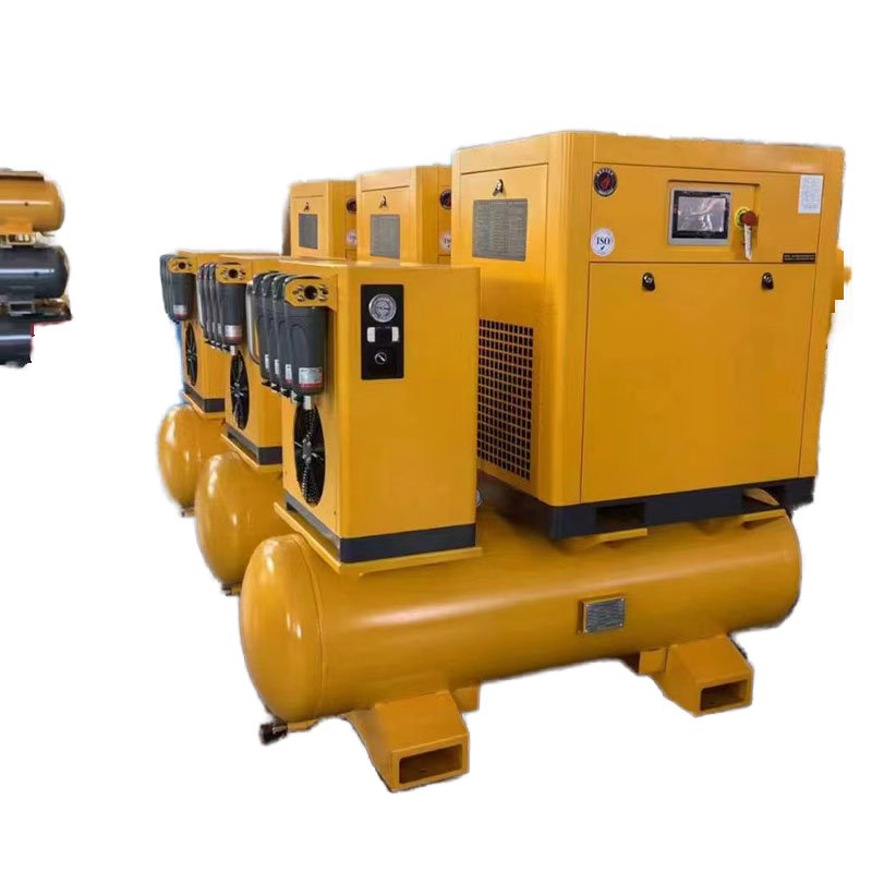 Single Phase Screw Air Compressor 10hp Single Phase Portable 50hz 60hz Screw Air Compressor 3.7kw 5hp With Air Tank