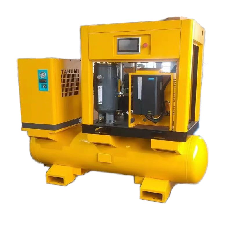Single Phase Screw Air Compressor 10hp Single Phase Portable 50hz 60hz Screw Air Compressor 3.7kw 5hp With Air Tank