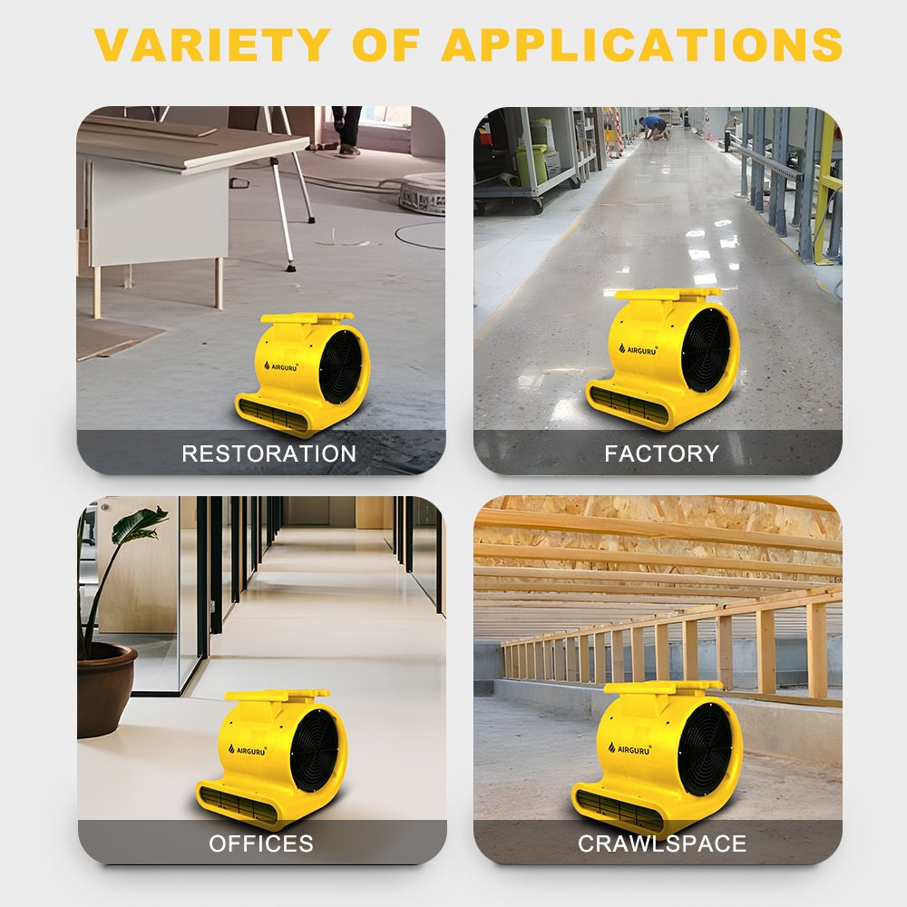 Factory Directly Portable Appliance Utility Air Mover Floor and Carpet Dryer Blower for Drying and Cooling