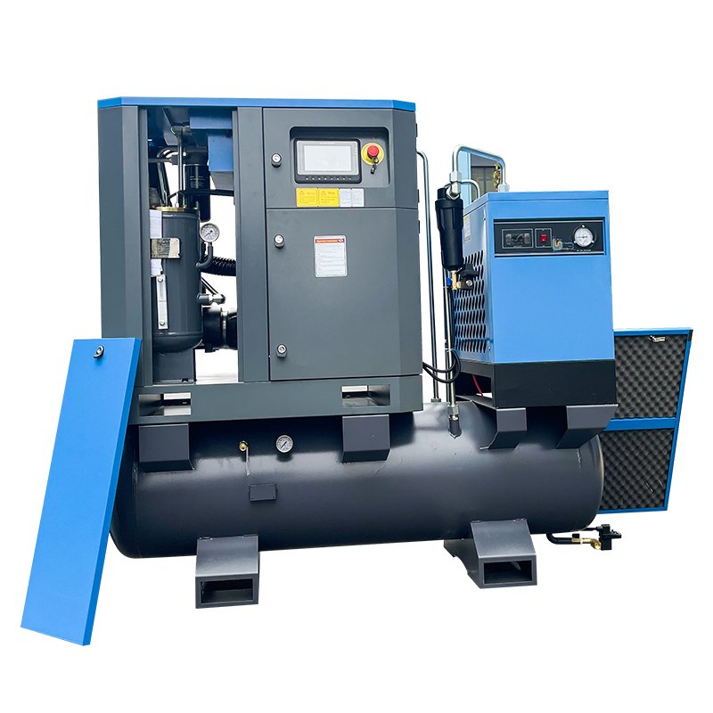 Direct Driven High Efficiency Air Compressor China Industrial Screw Air Compressor with Dryer with tank 500L