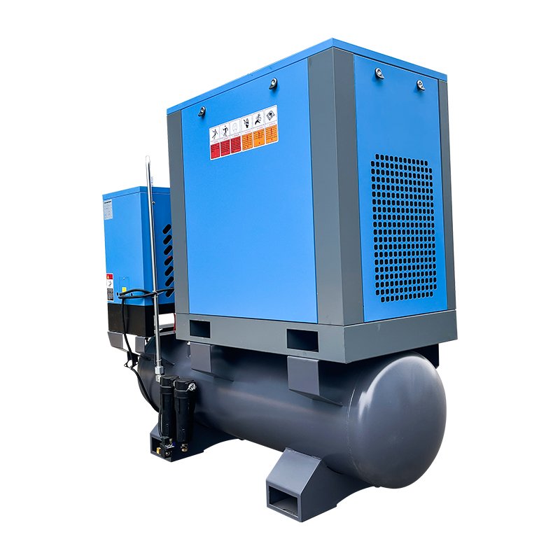 Direct Driven High Efficiency Air Compressor China Industrial Screw Air Compressor with Dryer with tank 500L