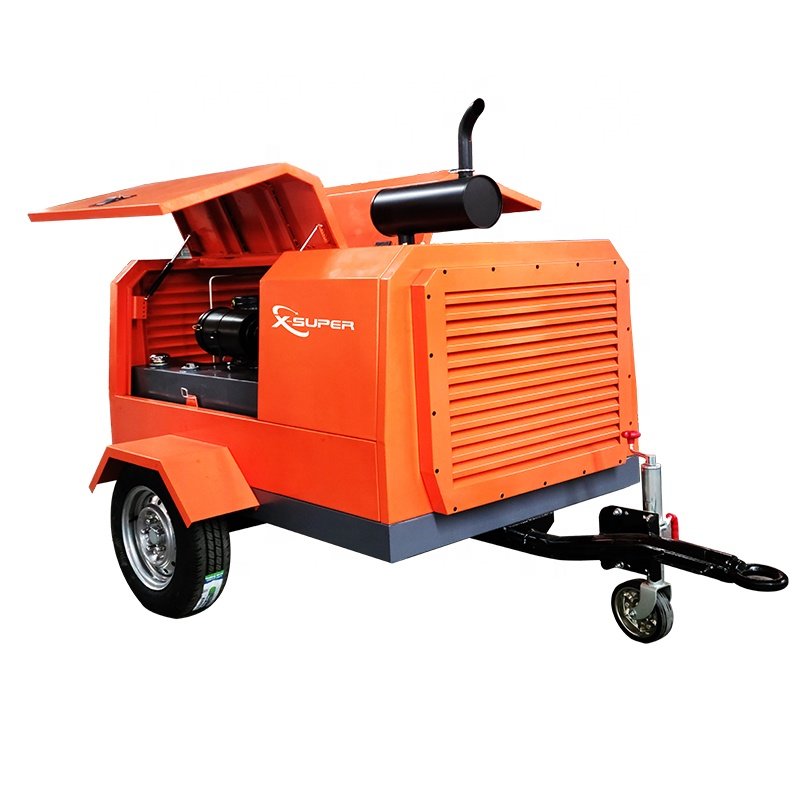 55kw Diesel Mobile Air Compressor Mobile Engineering Air Compressor Air Compressor Jack Hammer
