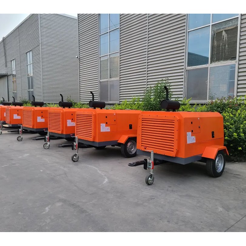 55kw Diesel Mobile Air Compressor Mobile Engineering Air Compressor Air Compressor Jack Hammer