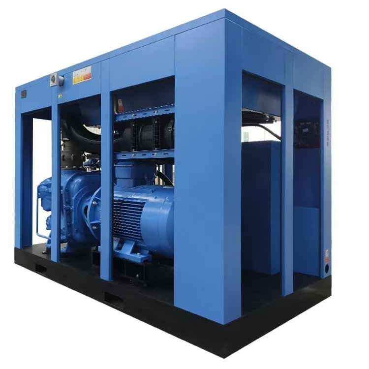 Energy Saving Dual Stage Screw Air Compressor 22kw-200hp Industrial 45kw-160kw Two Stage Compressors