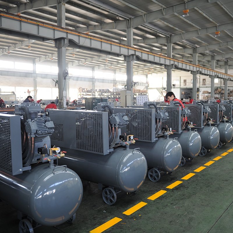 China Manufacture 12bar 7bar Industrial Piston air Compressor 7.5hp 10hp 15hp 20hp Electric Piston air Compressor With tank