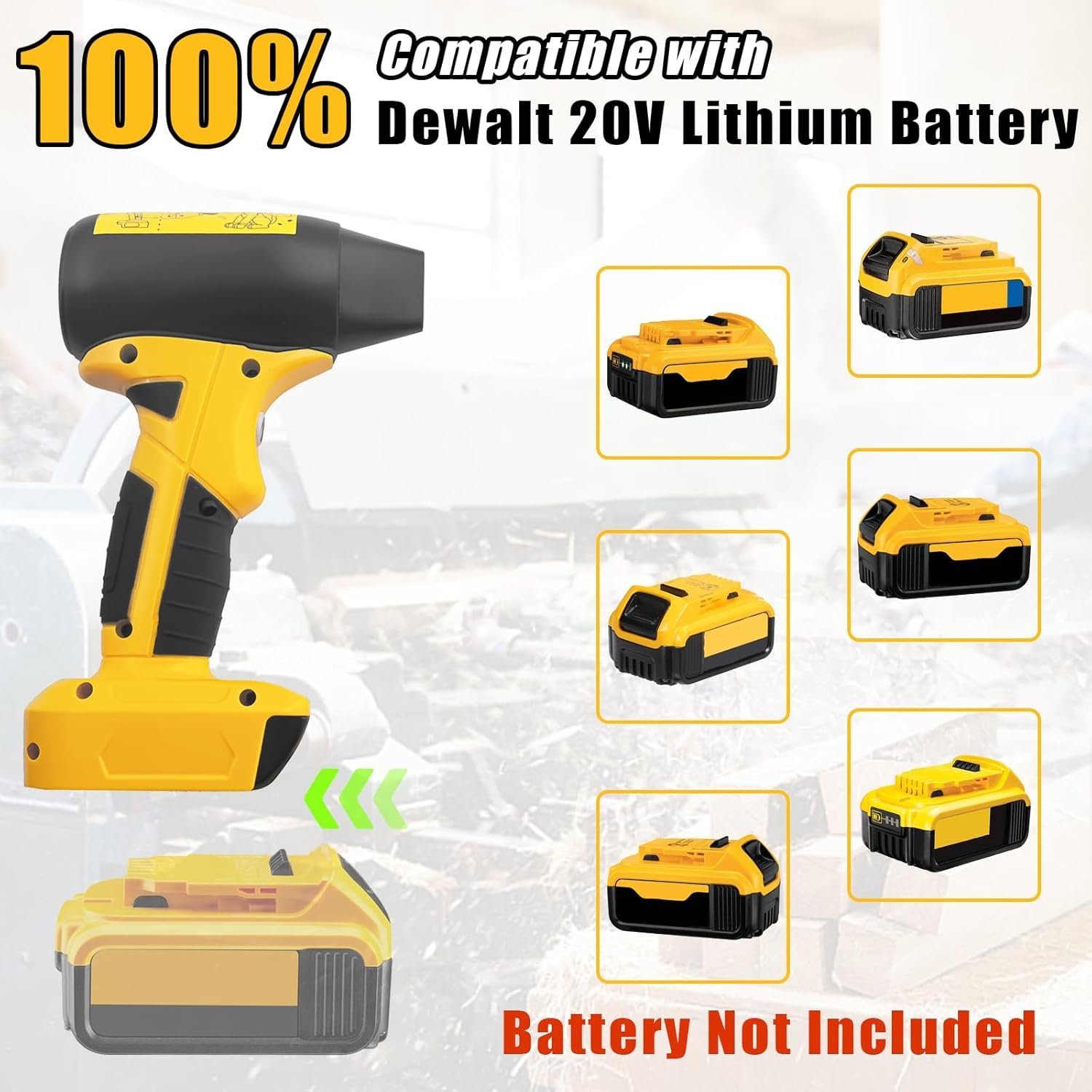 High-Power Battery Turbine with Violent Turbofan for Dewalt-Portable & Powerful Airflow for Outdoor Adventures,Camping,Home Use