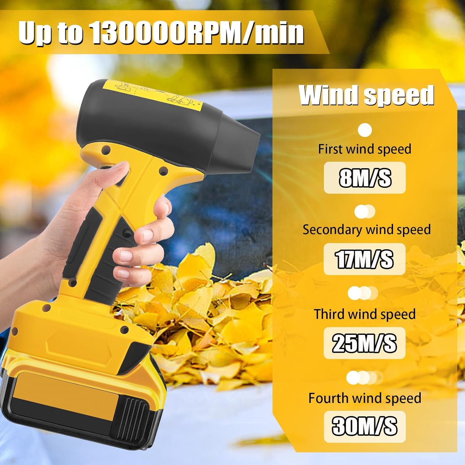 High-Power Battery Turbine with Violent Turbofan for Dewalt-Portable & Powerful Airflow for Outdoor Adventures,Camping,Home Use
