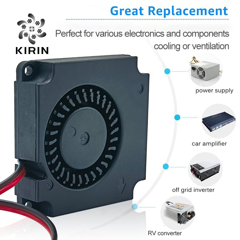 4010 5V 2PIN Square Blower Fan Side Outlet 5000-8000 RPM Speed for DC Voltage 12V/24V with Durable Plastic Blades and Bearing