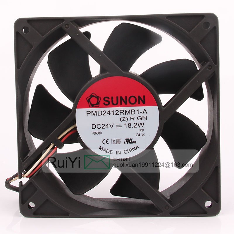 SUNON 12V 48V DC24V 18.2W EC AC Built 120x120x38MM 12038 12cm Converter Exhaust Centrifugal Industrial PMD2412RMB1-A Cooling Fan