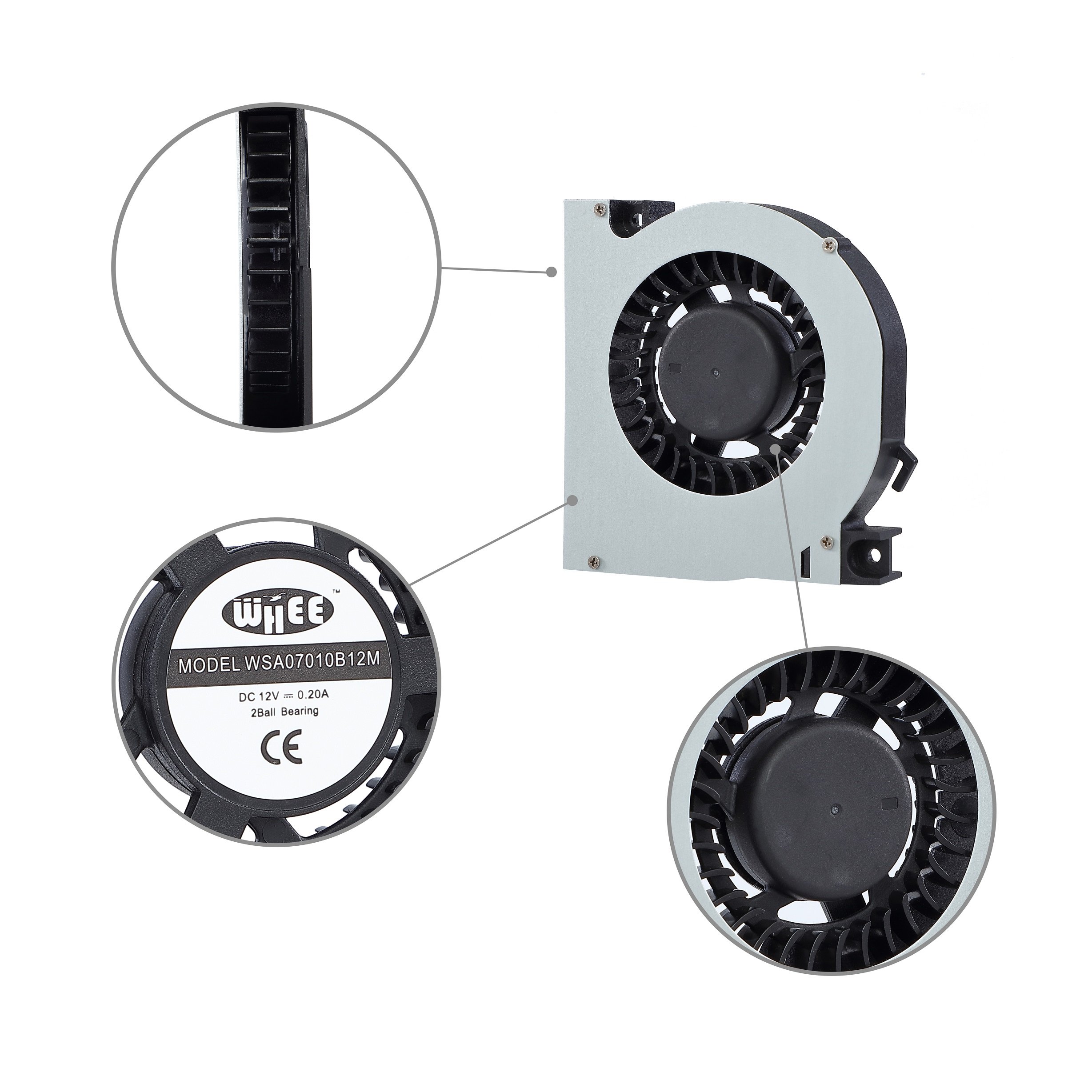 70mm Industrial Centrifugal 5v 12v Dc Brushless Blower 7010 Cooling Fans 70x70x10mm