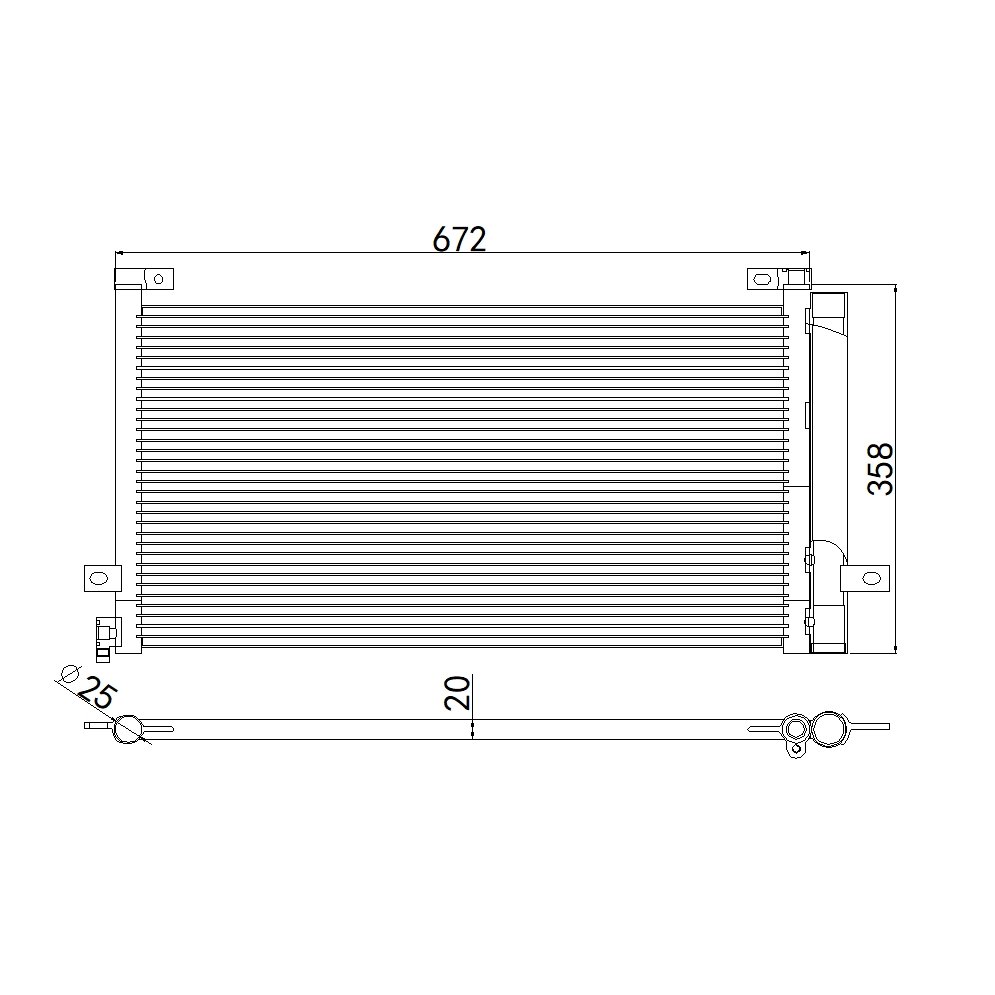 Aftermarket Car Auto Air Conditioning System Auto AC Condenser for VOLVO FM440 OEM 22174113
