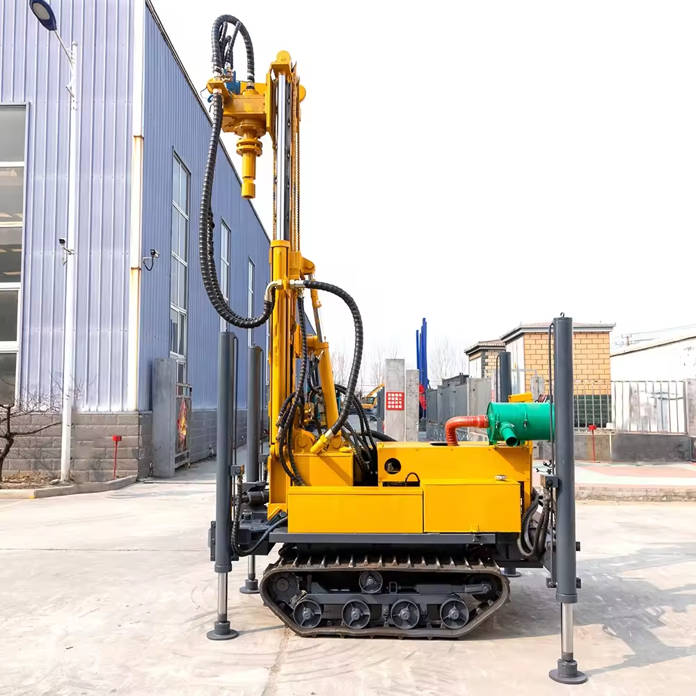 Hengwang Dual Power 180M Water Well And air Compressor Drilling Rig Machine For Engineering