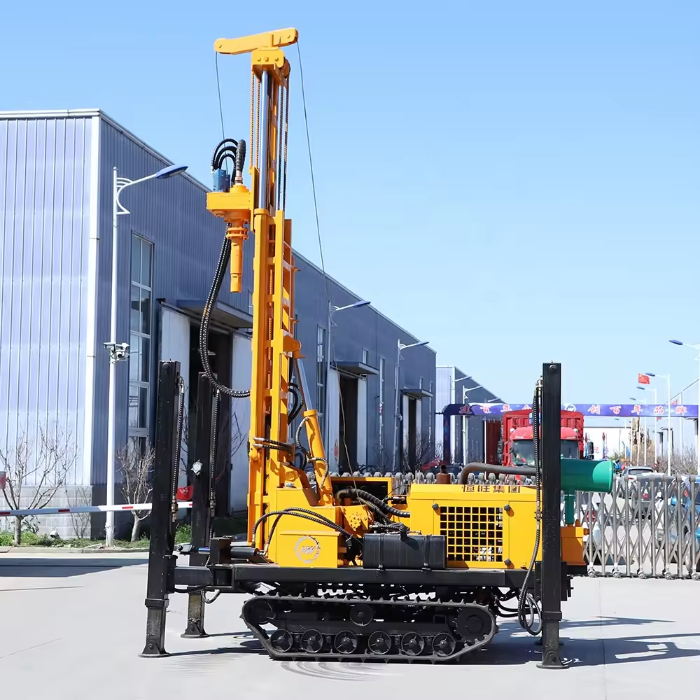 Hengwang Dual Power 180M Water Well And air Compressor Drilling Rig Machine For Engineering