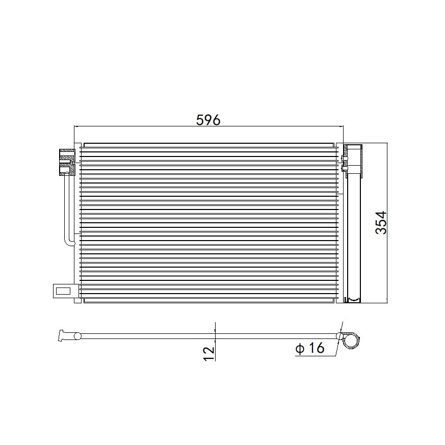 Aftermarket Car Auto Air Conditioning System Auto AC Condenser for GIULIETTA PUNTO GRANDE PEUGEOT BIPPER OEM 55700406 1850119