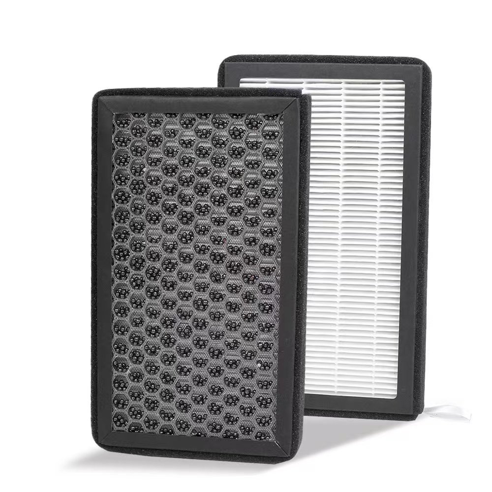 Suitable for Tesla Model3Y air Conditioning Filter Cotton Cn95 Odor Removal Purification HEPA Activated Carbon Filter