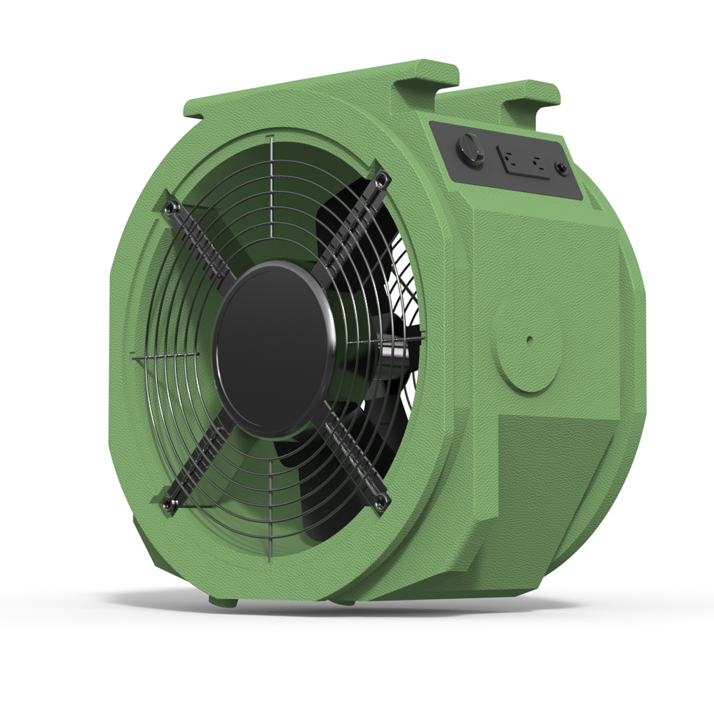 Industrial High - Volume Axial Flow Smoke Ventilation Fan Efficiency Water Damage Restoration
