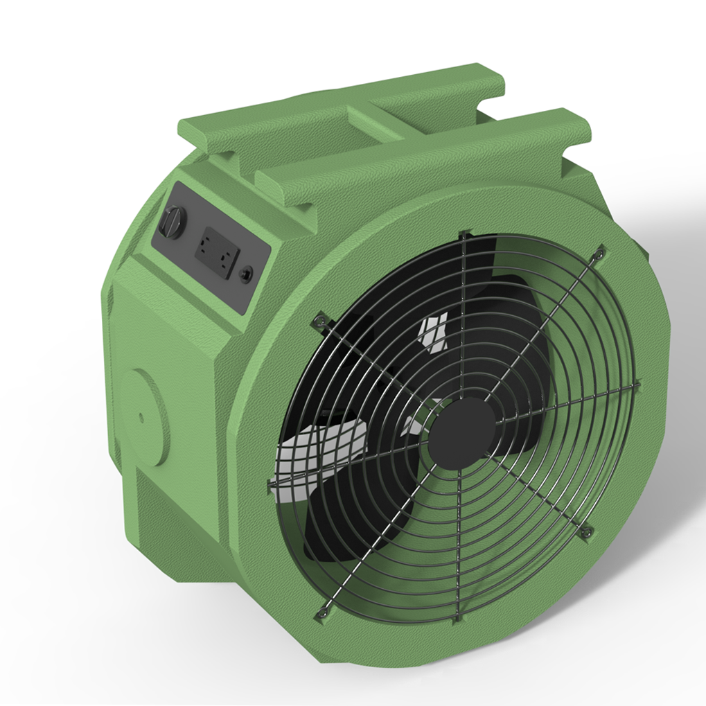 Industrial High - Volume Axial Flow Smoke Ventilation Fan Efficiency Water Damage Restoration