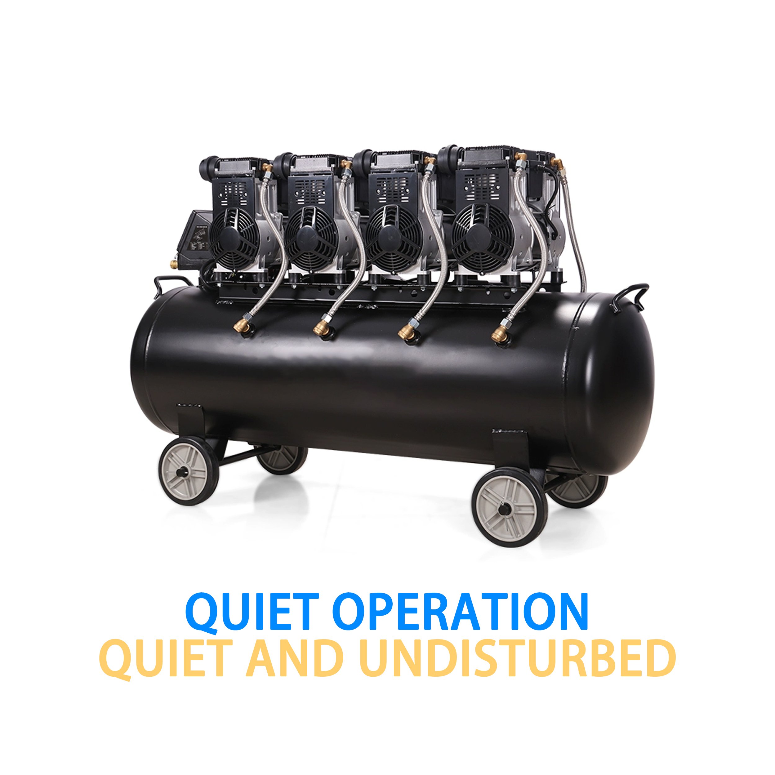 SOVE 220V Industrial Grade Air Compressor Oil-Free Silent Turbo High-Pressure Inflatable Spray Pump for Real Stone Paint Engine