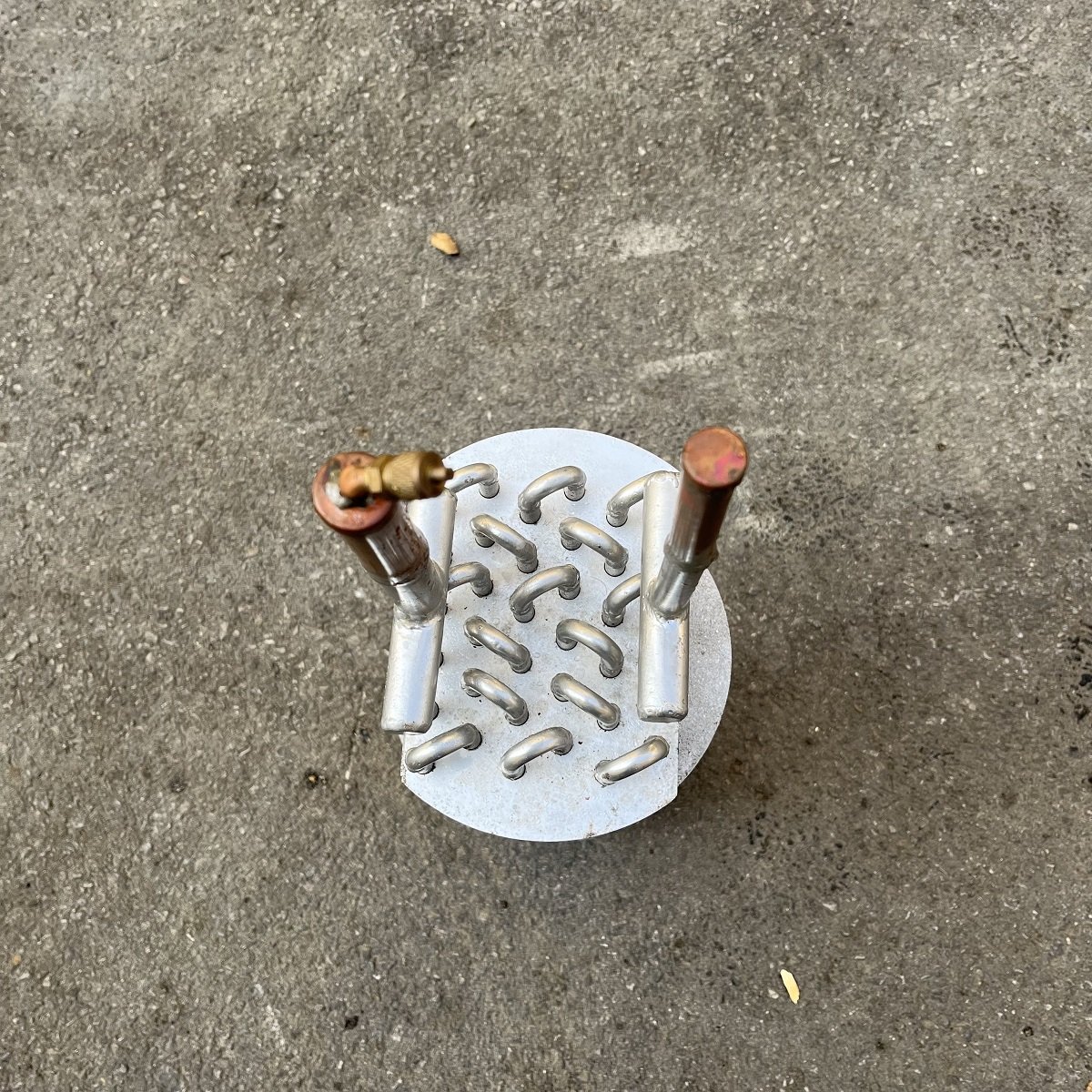 Customize the Evaporator of the Refrigerated air Dryer with Copper Tubes and Aluminum Foils.