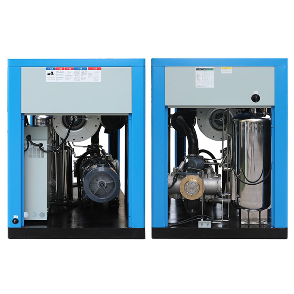 Pure Oil Free Screw Type air Compressor Used for Hospital Lab Textile Industry 15kw 20hp 75kw 90kw Voltage Can Be Customized