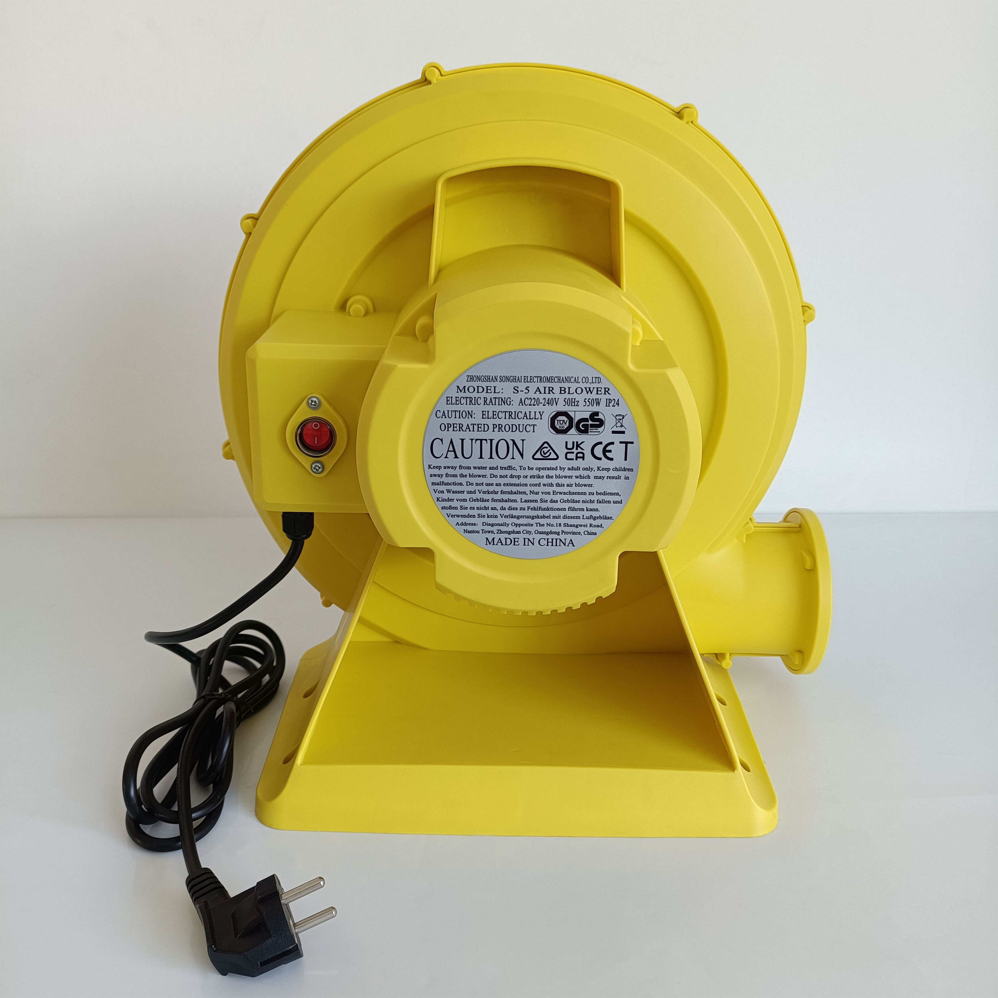 S-E5 550W High Pressure Low Noise Air Blower Fan for Inflatable Bounce House