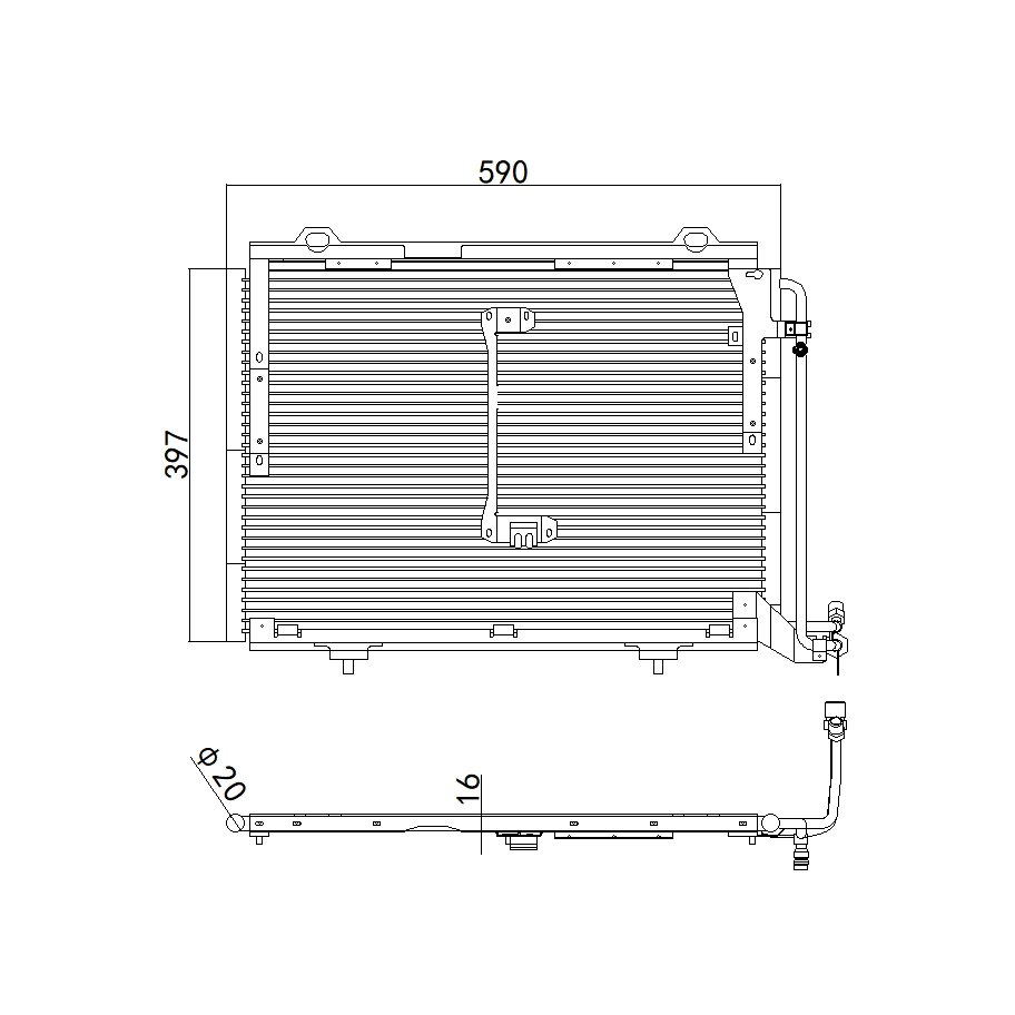 Aftermarket Car Auto Air Conditioning System Condenser for MERCEDES-BENZ C180 200 240 W20 OEM 2028300570 2028300870