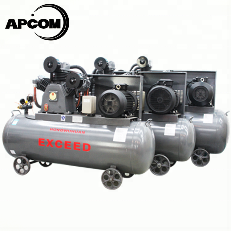 High Pressure APCOM 50 CFM 145 psi 1000L/min HW15012 40CFM 12bar with 500L tank 11kw 15hp Piston air Compressor