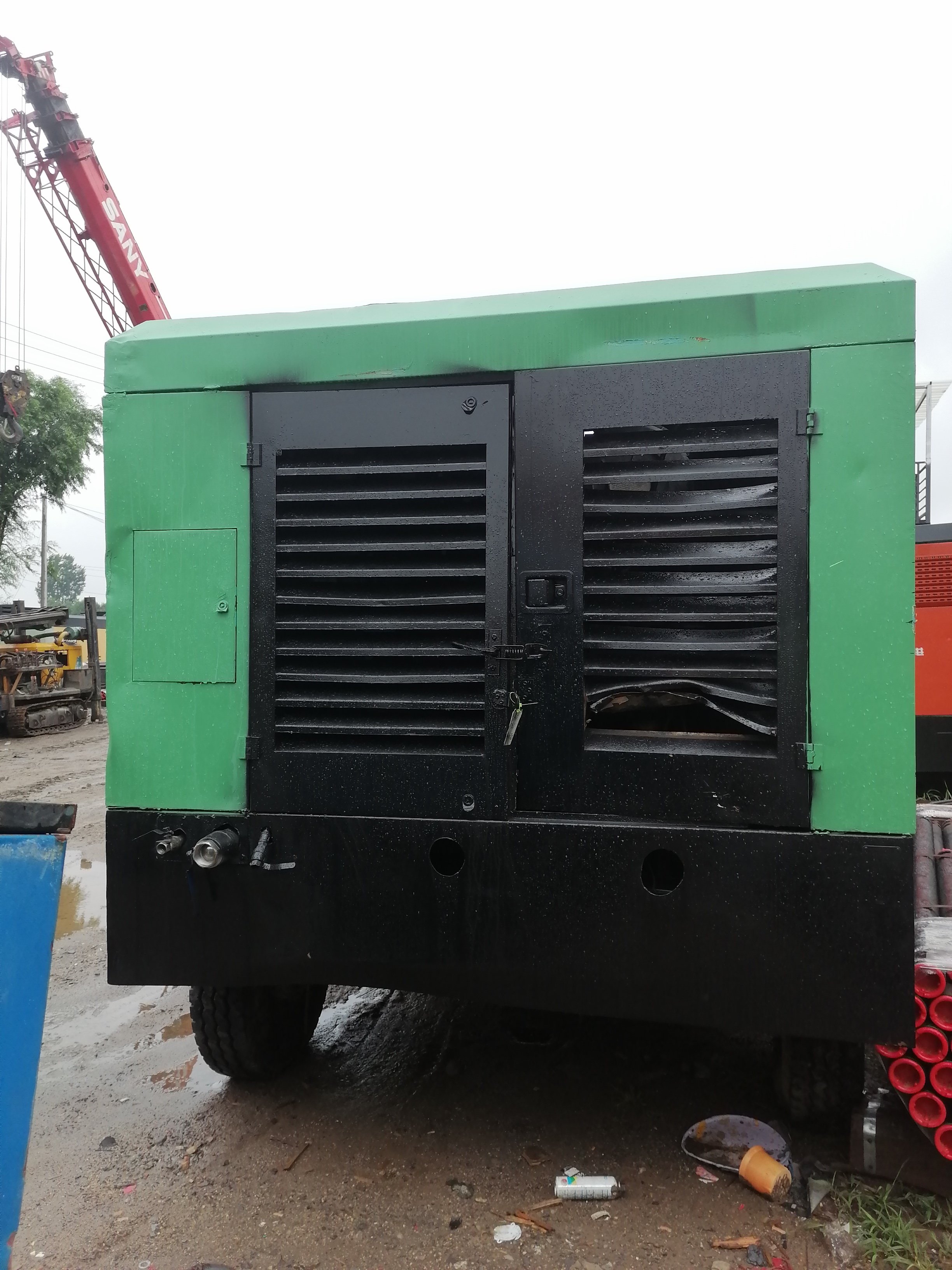 Second Hand Used Kaishan KSZJ33/25 Portable air Compressor Cummins diesel Engine 2 Inch Wind Pipe China Factory Price