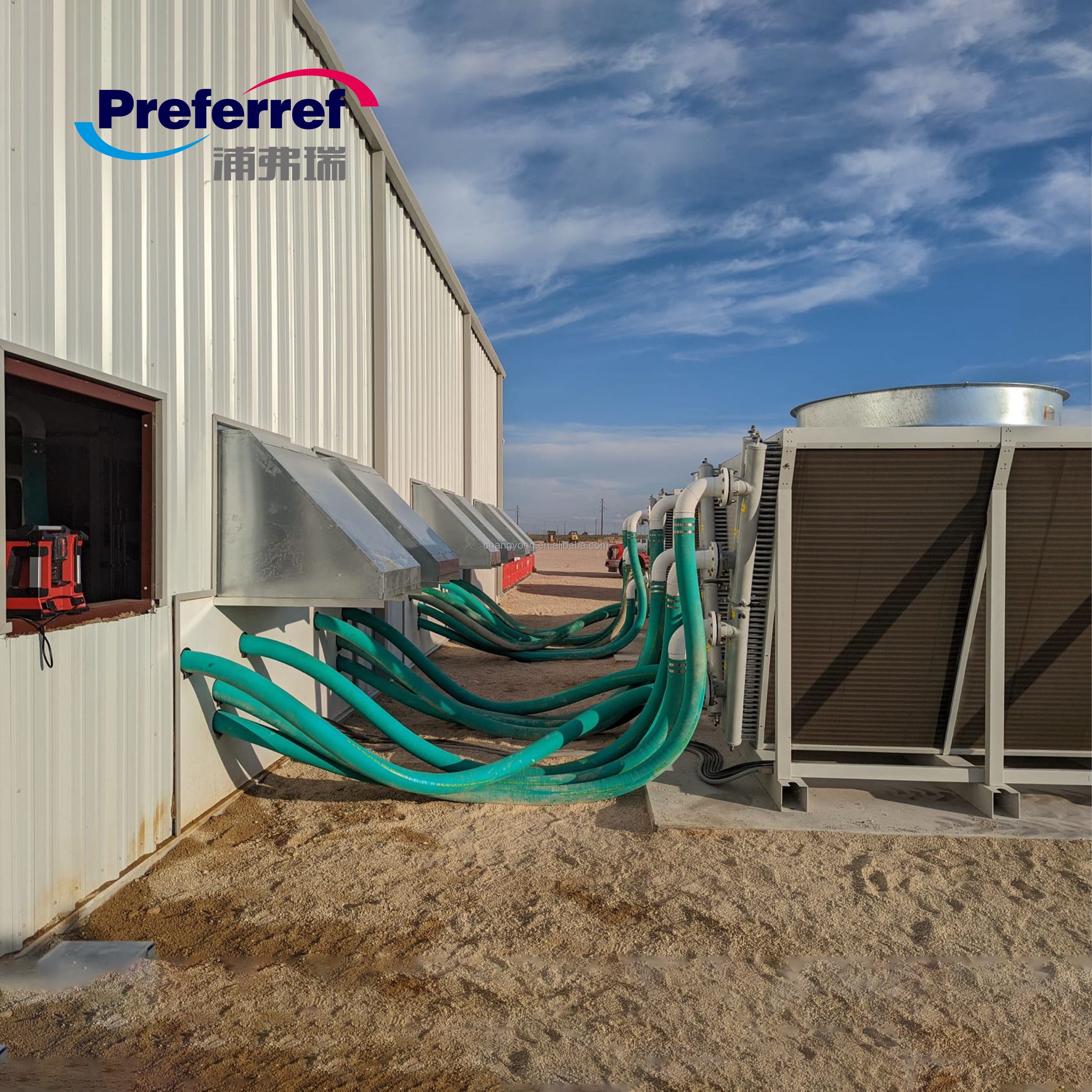 2025 Hot Sales 1000KW air Cooled Condenser Adiabatic Cooler Oil Cooler Fin Tube Heat Exchange Dry Cooler