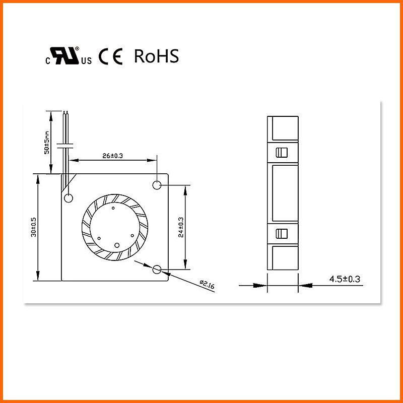 Dc Centrifugal Thin Quiet Blower Ball Bearing Cooling Fan 30x30x4mm Electric Blower Silent Fan Medium Pressure 3004 5V Fan