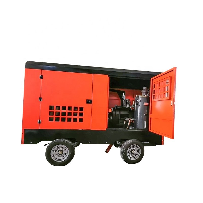 China Manufacture 8bar-17bar 37kw-160KW Diesel Engine Air Compressor Portable Screw Air Compressor