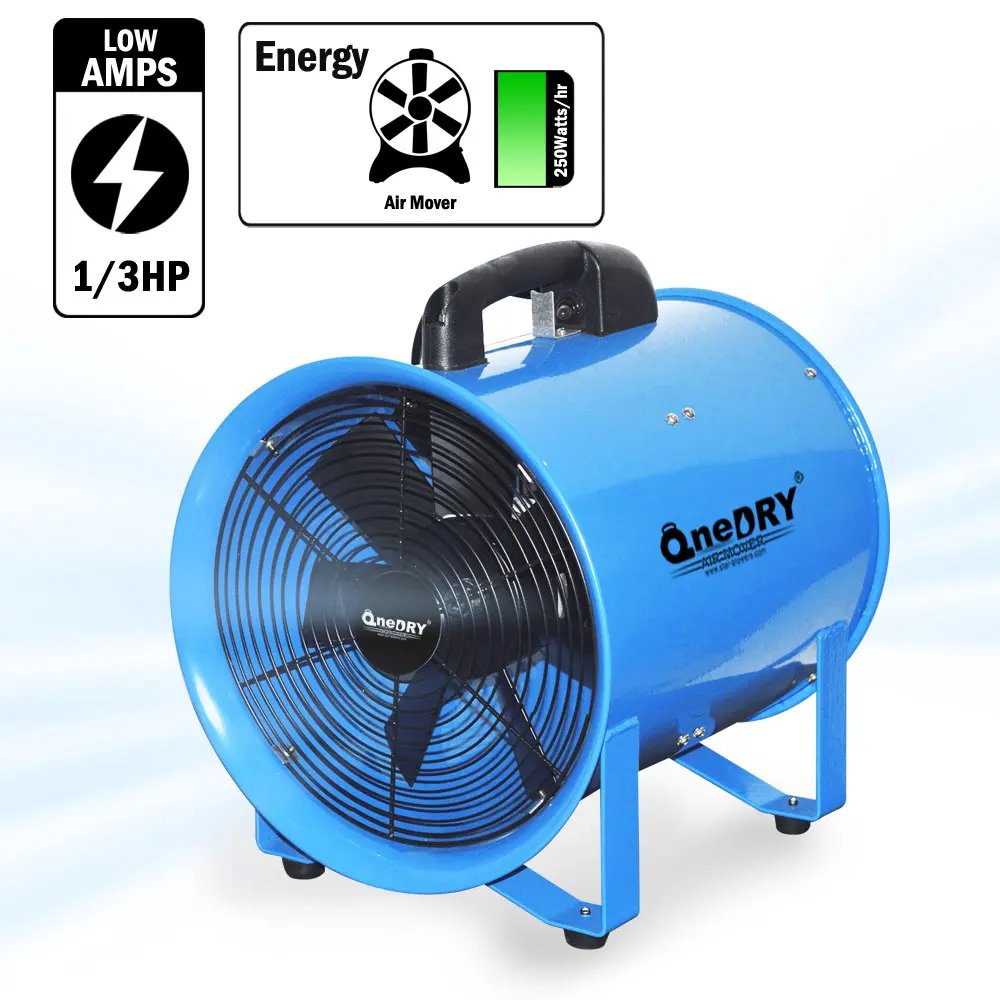 Onedry Utility Blower Fan 8 Inch 2800Rpm Ventilator Extractor Industrial High Velocity Portable Axial Flow Duct Ventilation