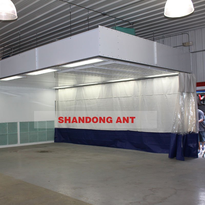 Spray Booth Prep Station High Quality Polishing Cabin for Car Painting 7m Length With Lights Box and Air Exchange System CN
