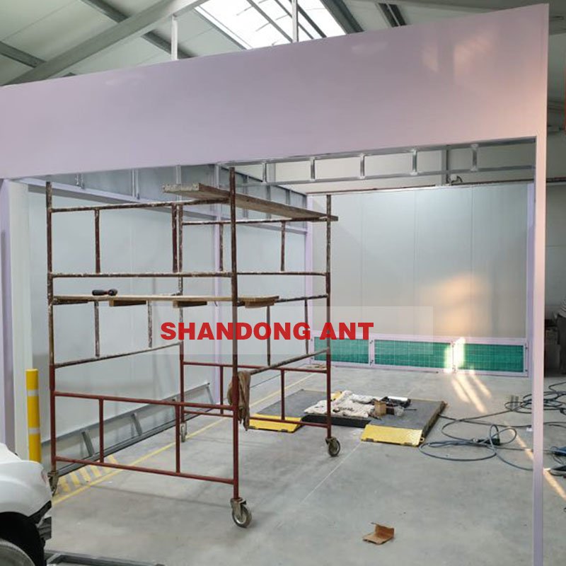 Spray Booth Prep Station High Quality Polishing Cabin for Car Painting 7m Length With Lights Box and Air Exchange System CN