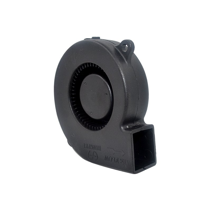 Hangdahui HB7520H12B 12 Volt Fan Blower Cabinet Centrifugal Slim 75mm Fan 7520 Dc Brushless Electric Dc Blower Fan