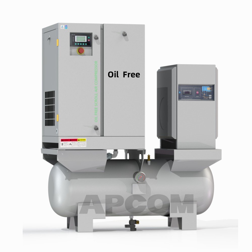 APCOM Single-phase Small 220 V Electric Rotary Screw air Compressor De Ar Electric Rotary Aircompressor Compresor Air-compressor