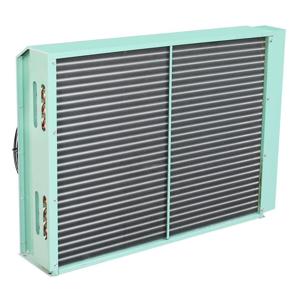Chinese Manufacturers' Four-Fan Flat Air Cooled Condenser New Aluminium Evaporator Restaurant Refrigeration Compressor Condenser